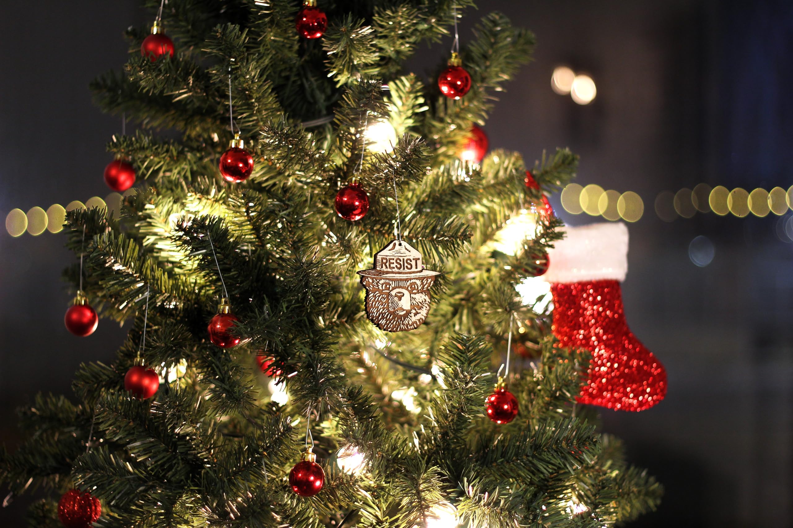 Birch wood ornament handmade in USA for durability and light weight
