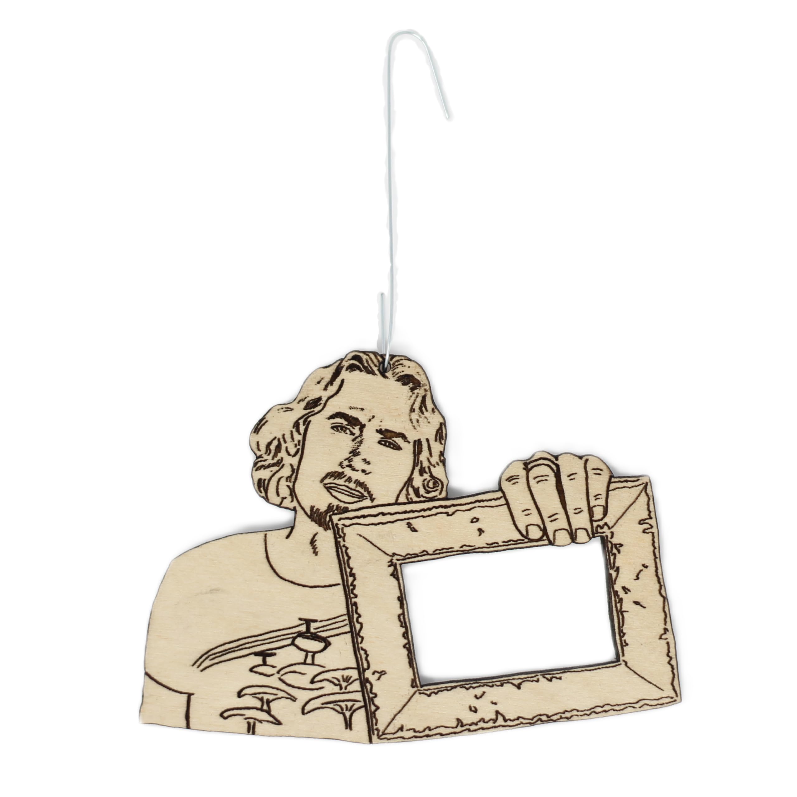 Hand-made in USA birch wood ornament