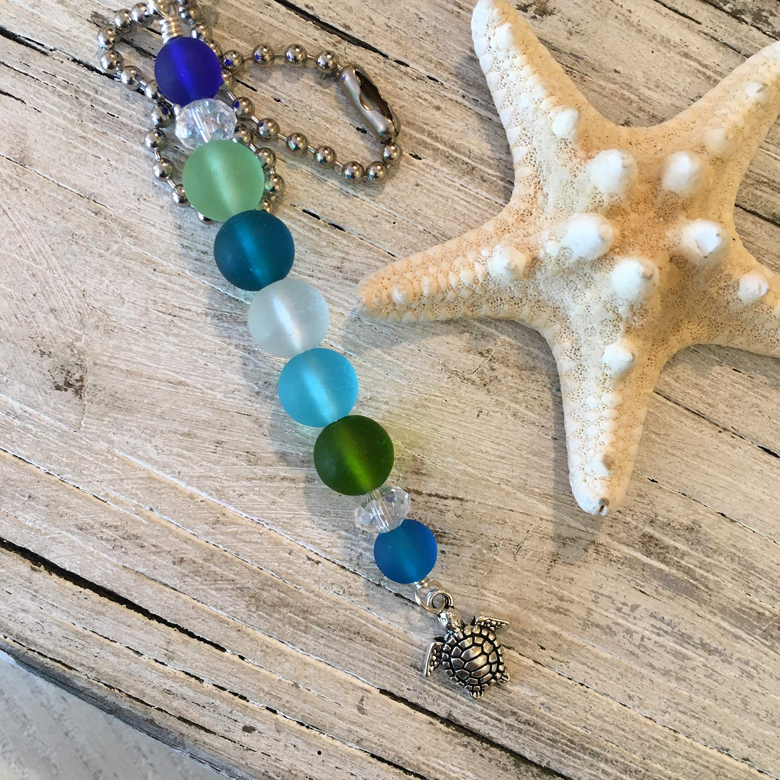 Handmade in USA sea glass turtle charm studio