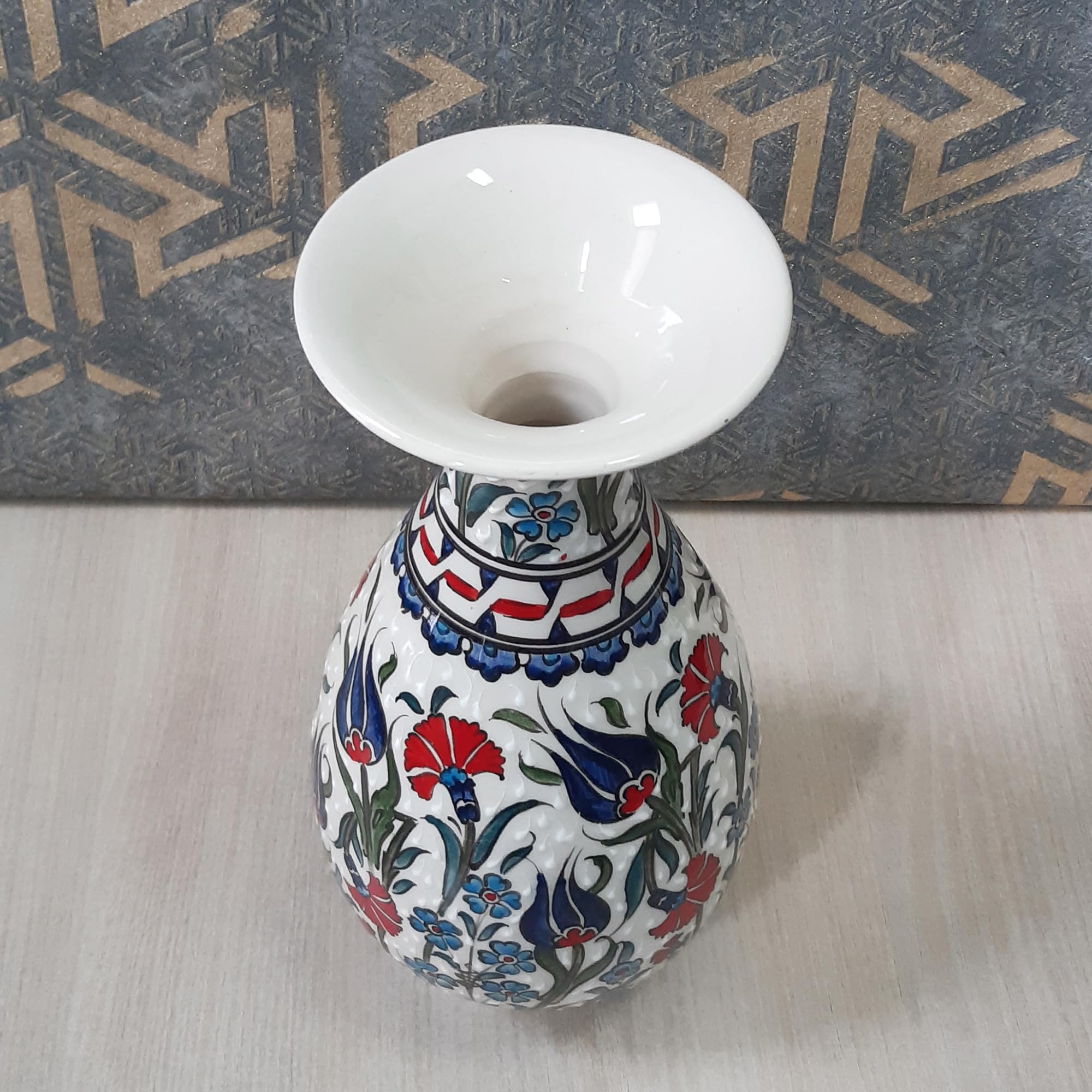 Seraturq handmade ceramic vase artisan craft 30 cm tall