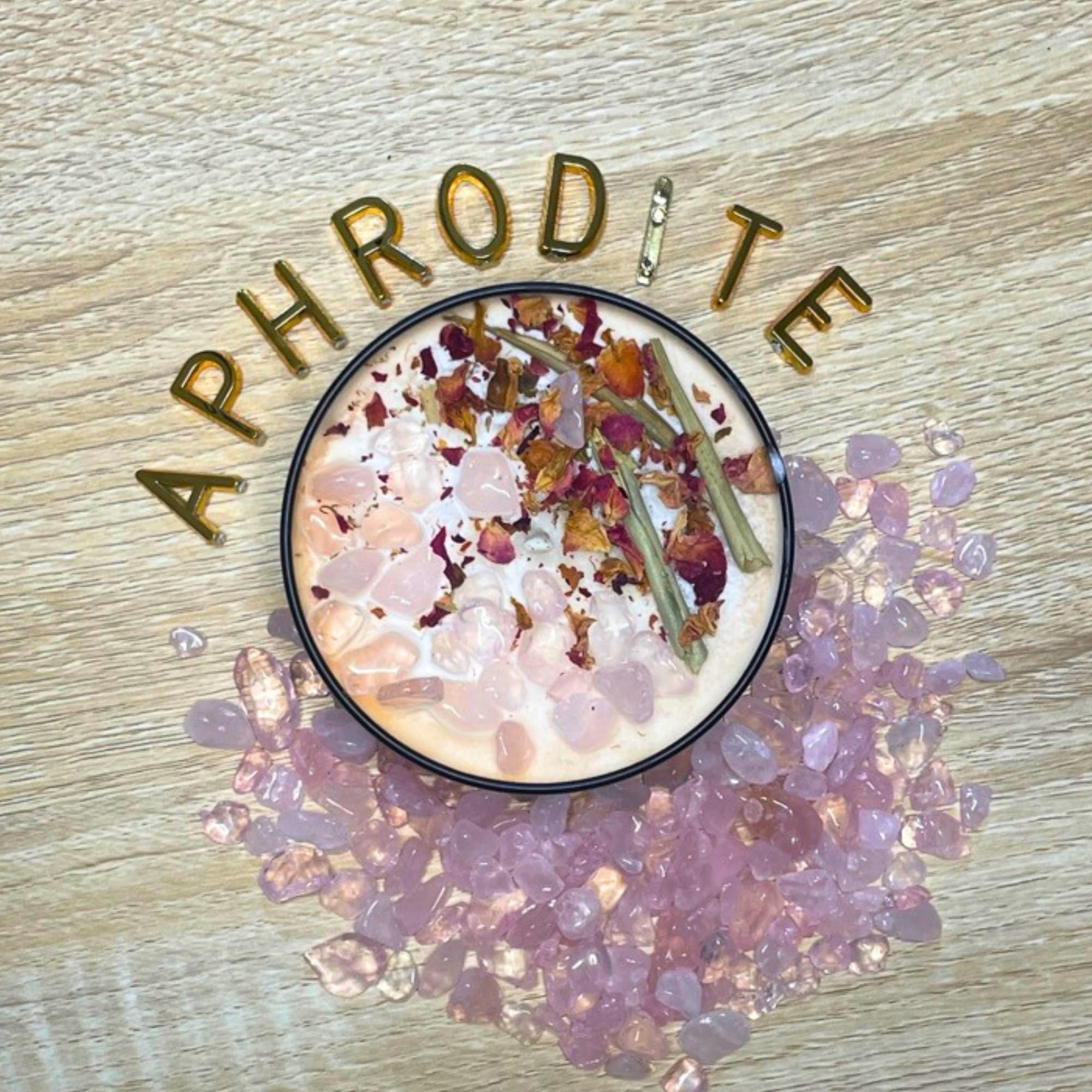 Handmade vegan crystal candle by BlkGrlMagick