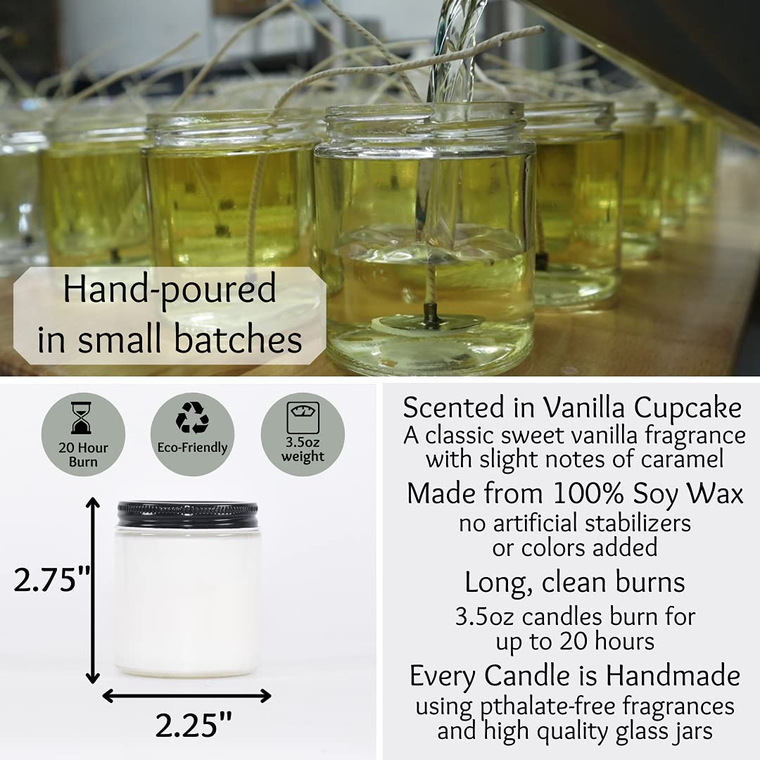 Handmade woman-owned small business soy candle in clear jar