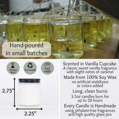 Handmade woman-owned small business soy candle in clear jar