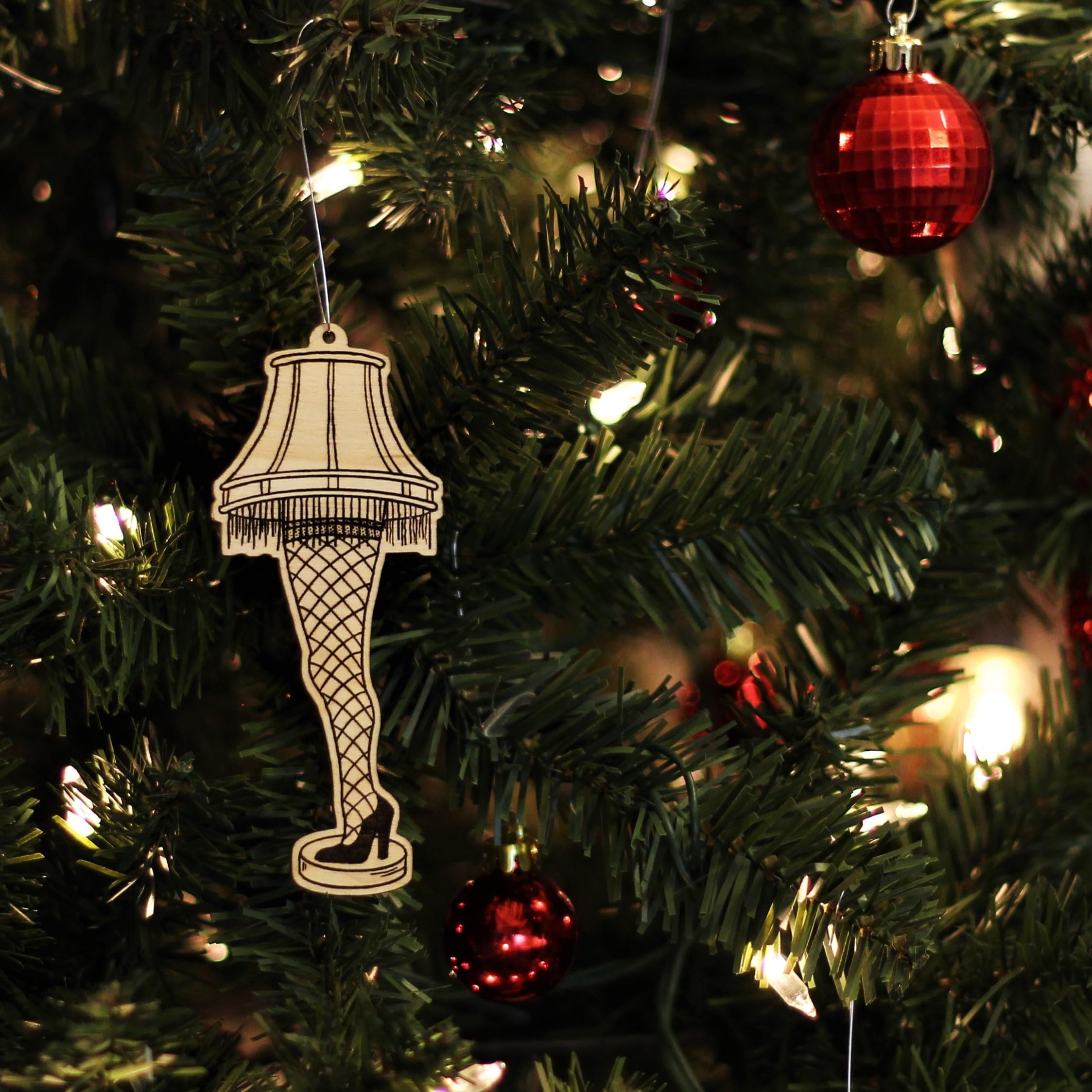 Handmade wood ornament from a Pacific Northwest studio