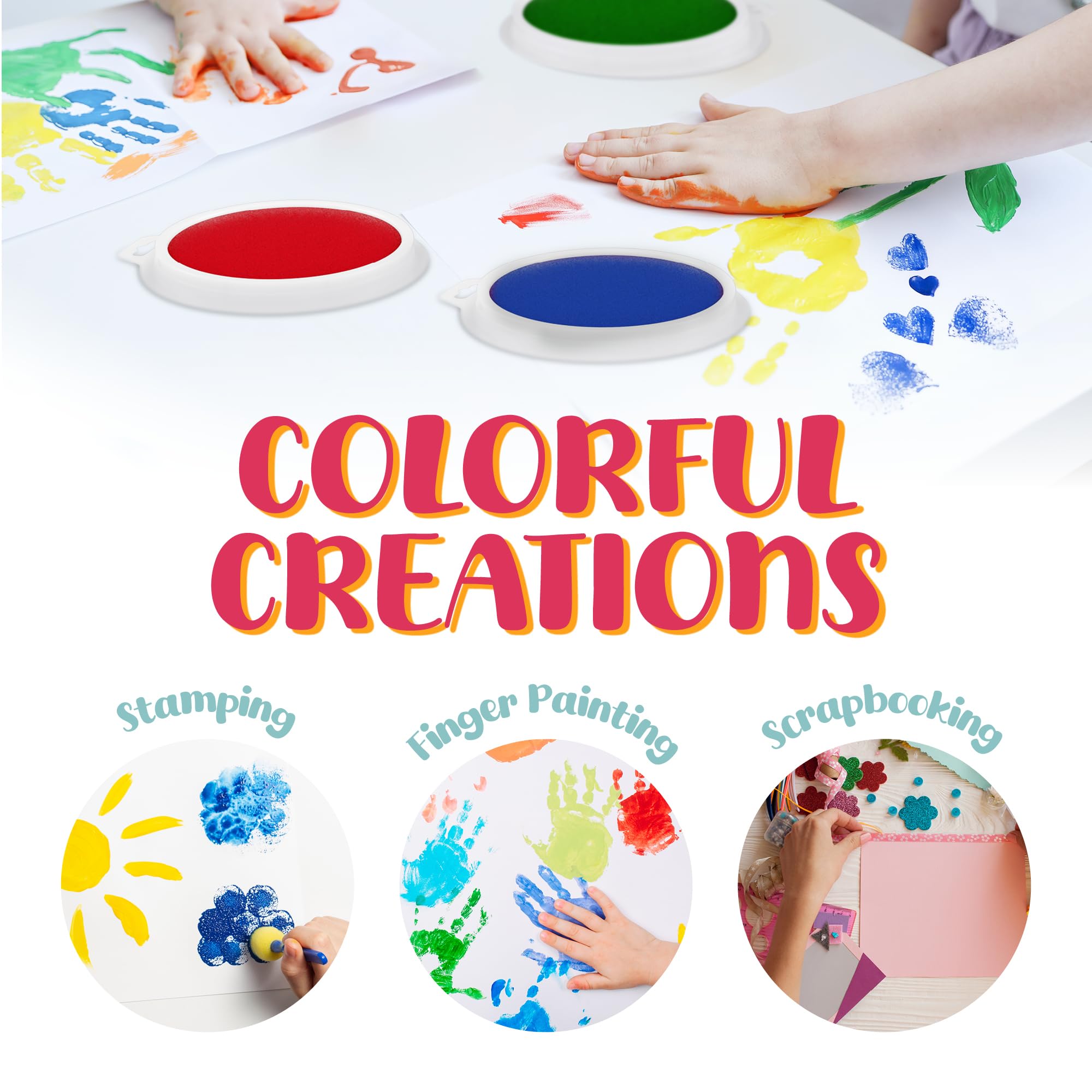 handprint ink pads 7 inch size for kids
