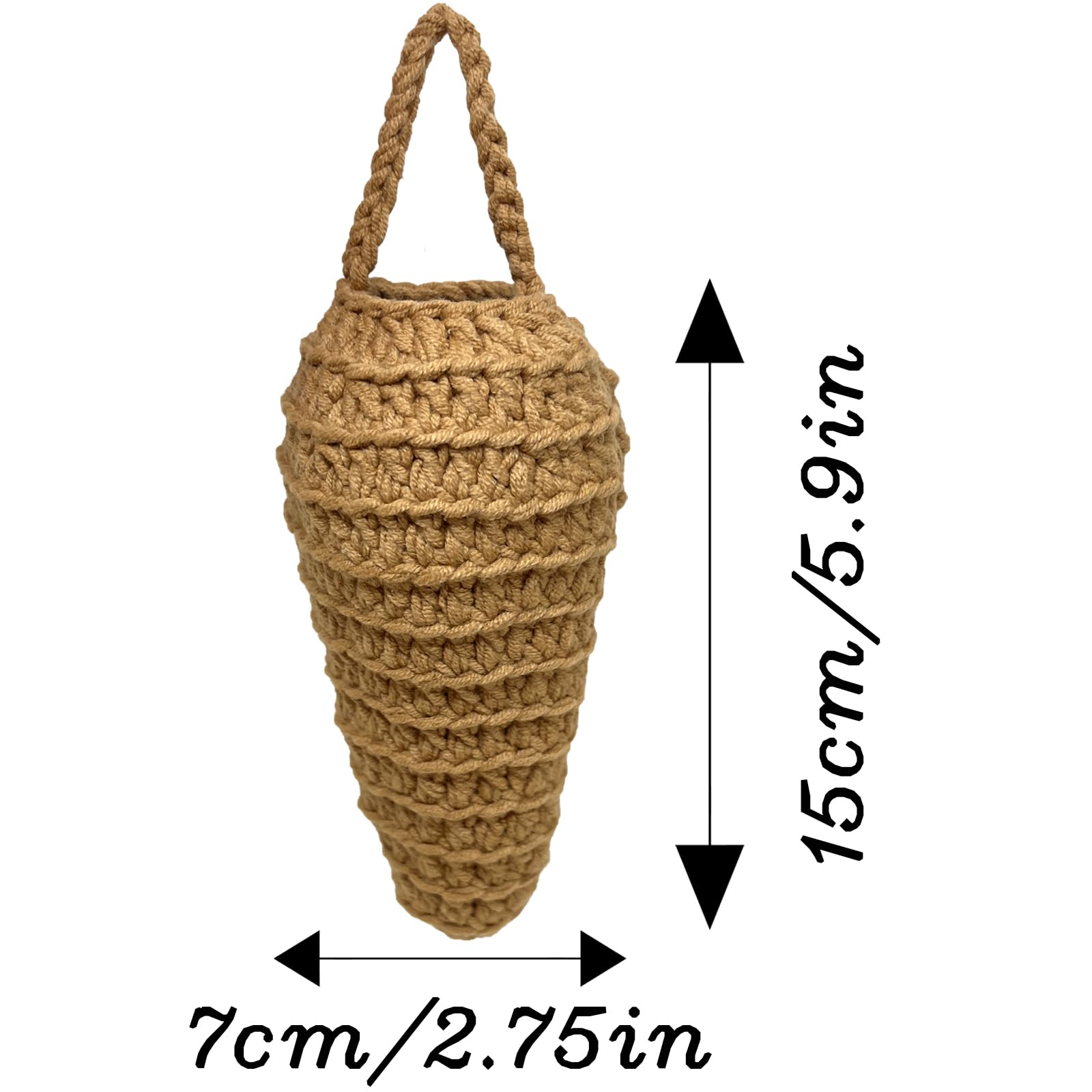 Decorative fake wasp nest decoy with hooks