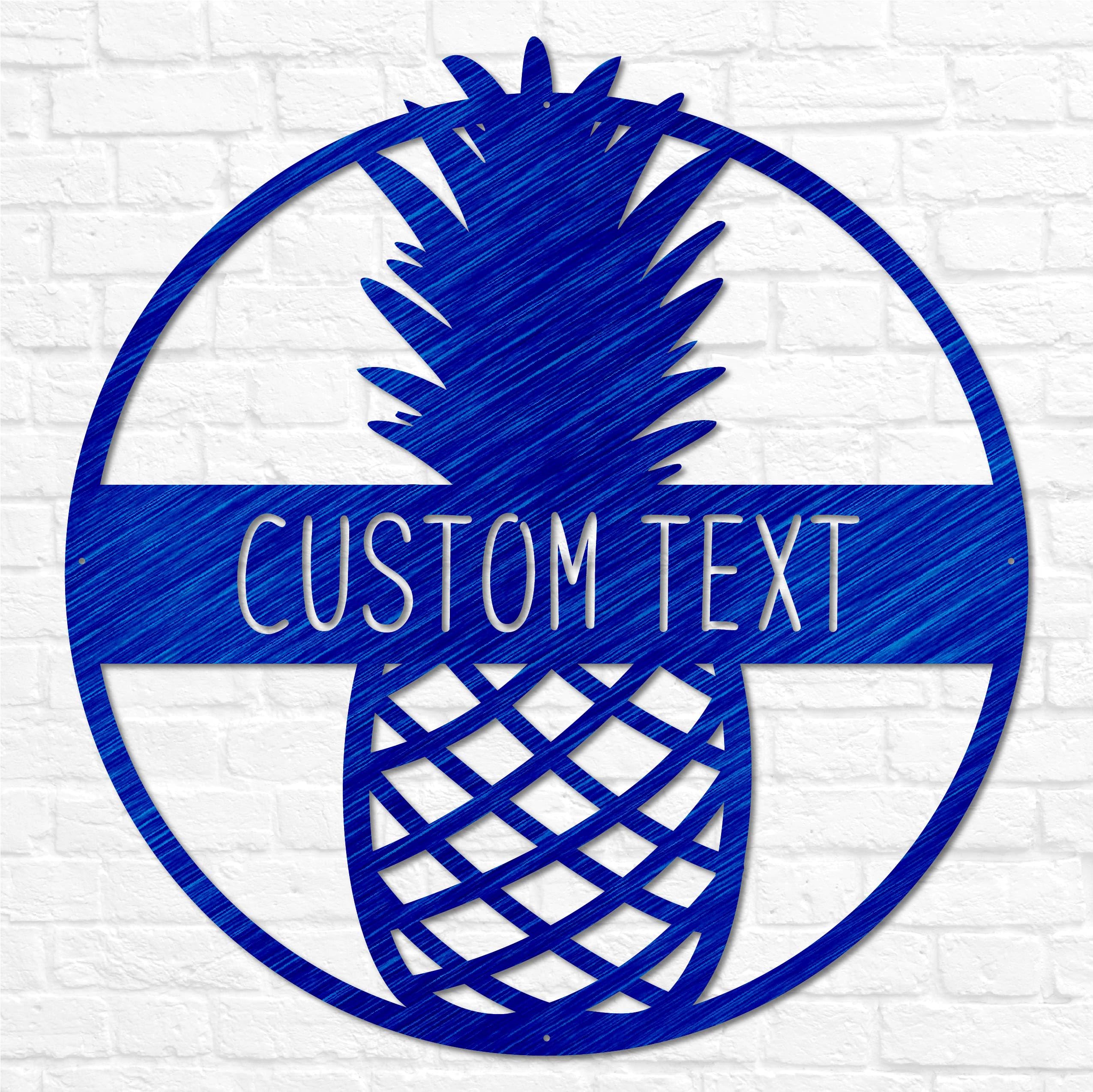 Tropical pineapple art wall hanging for interior or outdoor use