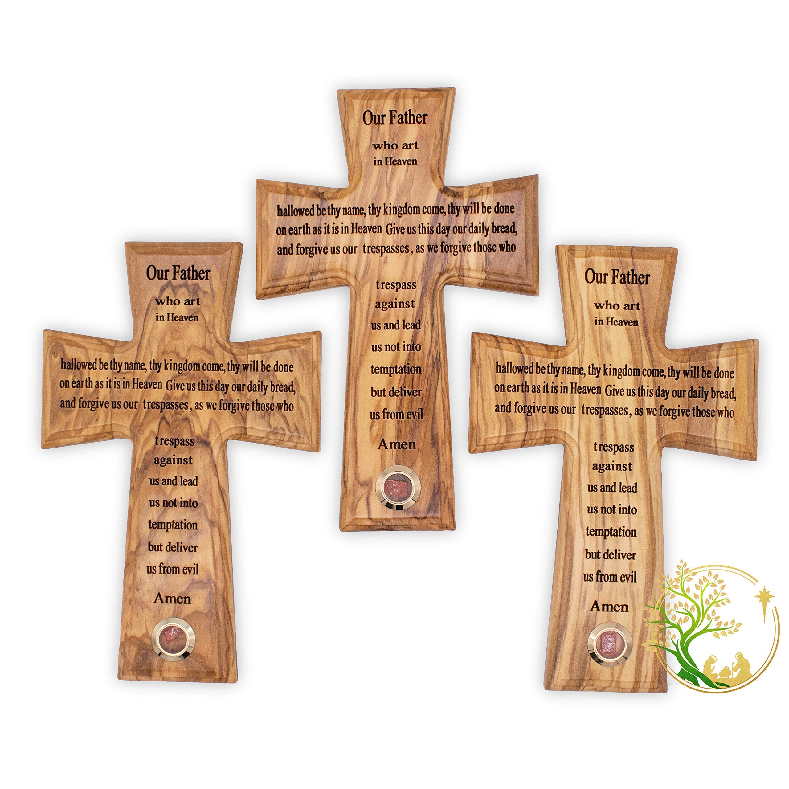 Hand carved cross for wall display by Christian artist