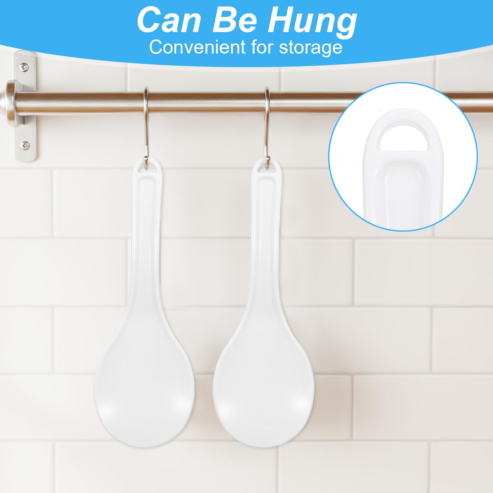 White rice paddle for kitchen and restaurant use