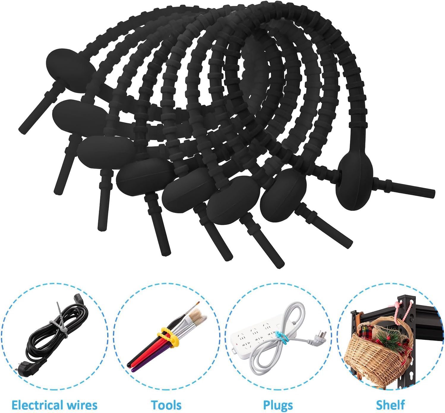 Hanging strap for kitchen tools and cables