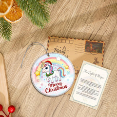 Hanging unicorn ornament for Christmas decor