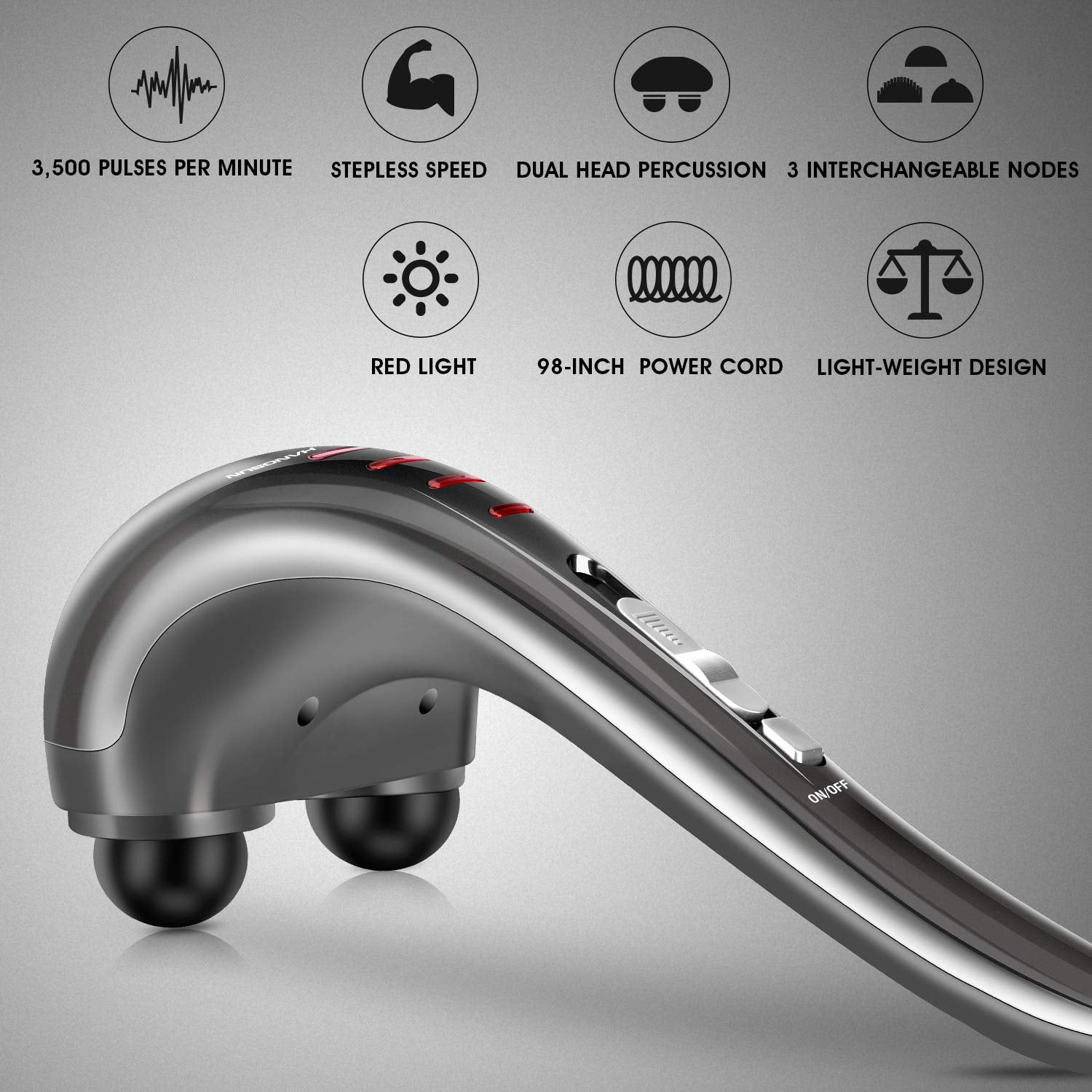 MG460 handheld massager ergonomic handle