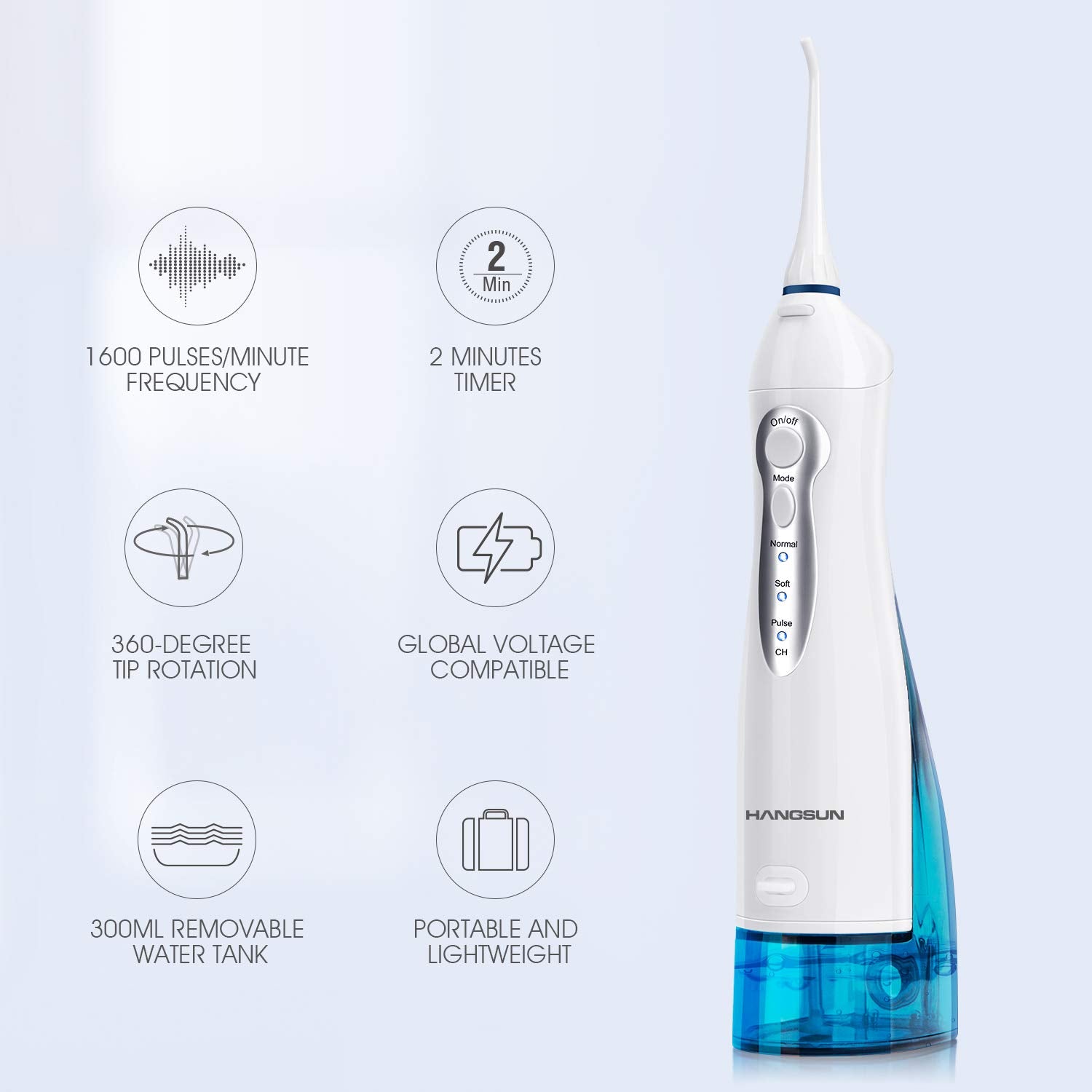 Hangsun water flossers 8 tips included