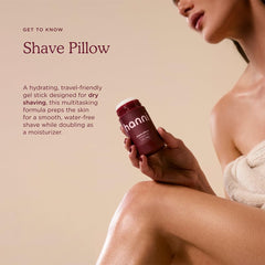 Waterless Dry Shave gel stick applied to skin