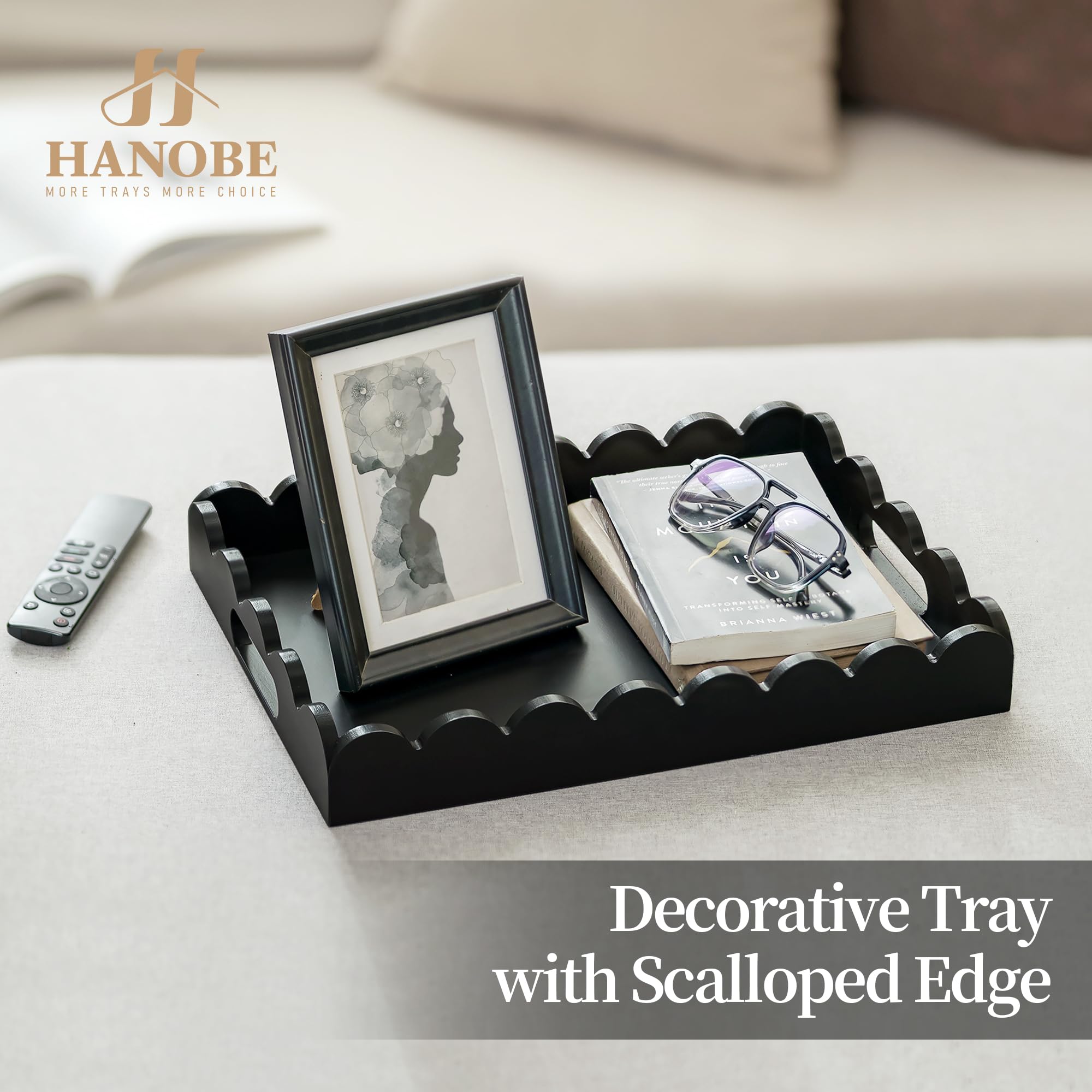 Lightweight Hanobe decorative tray weighs 1.84 lbs