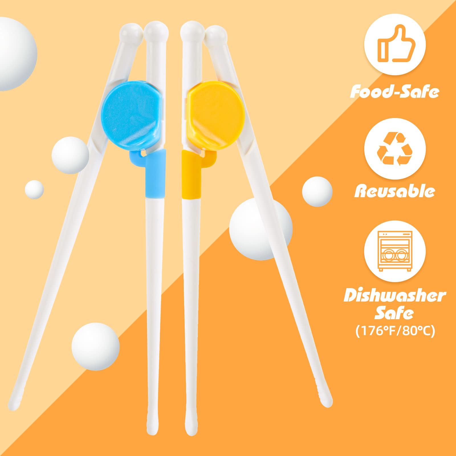 HANSGO kids training chopsticks 4 pack image