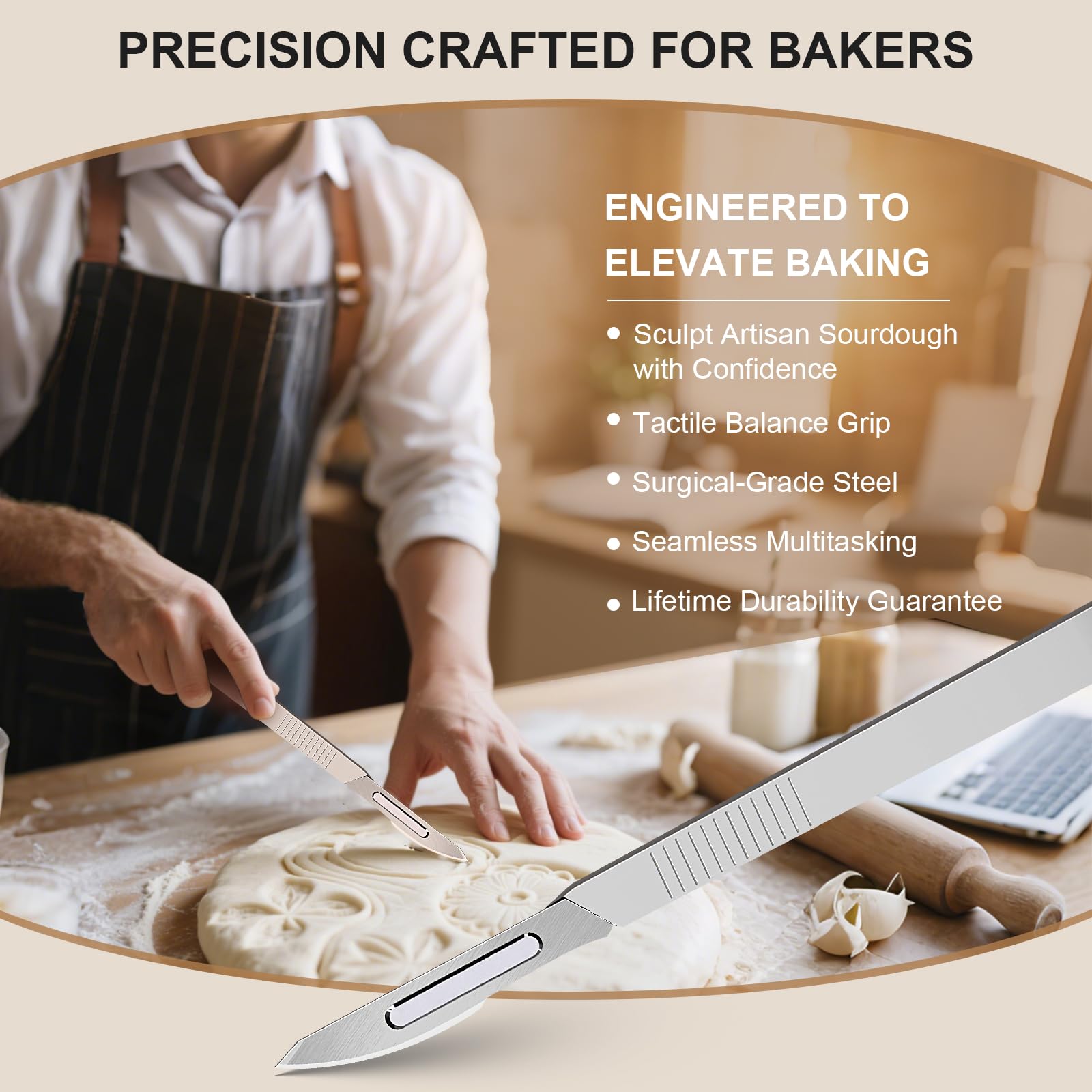 HAOIOKSC sourdough scoring tool stainless steel blades