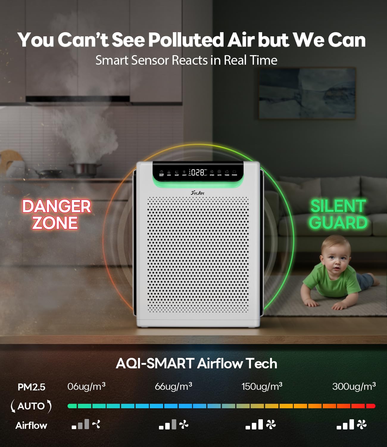 Washable pre-filter with rigid plastic frame