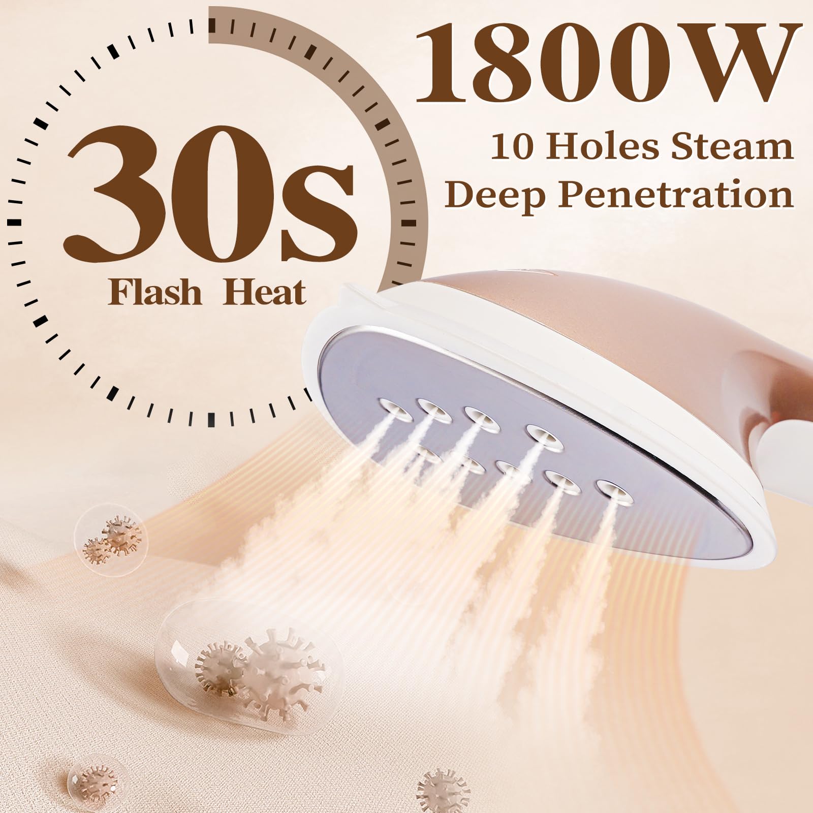 HAPAIS standing garment steamer with 2L water tank