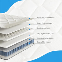 Breathable memory foam layers in Happiland mattress