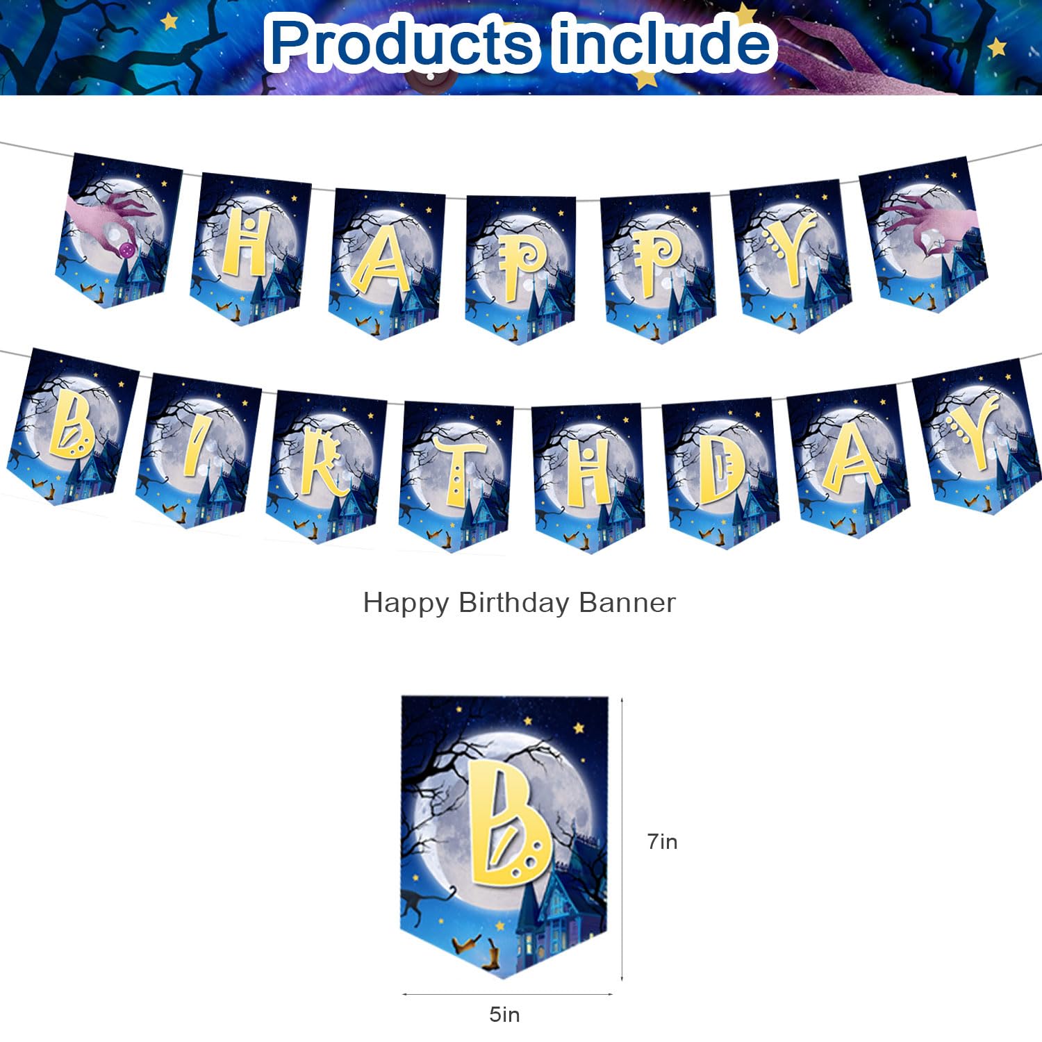 Happy Birthday Banner included with backdrop 150x100 cm
