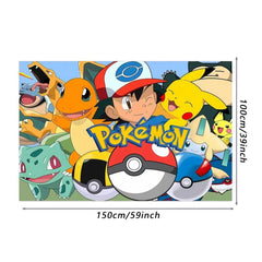 Happy Birthday Banner Backdrop 59x39 inch display