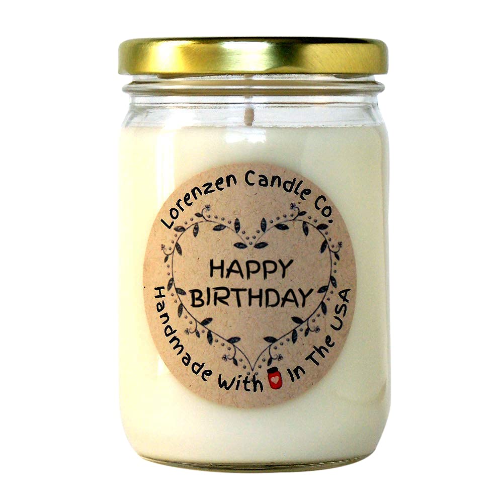 Happy Birthday Soy Candle 12oz handmade in USA