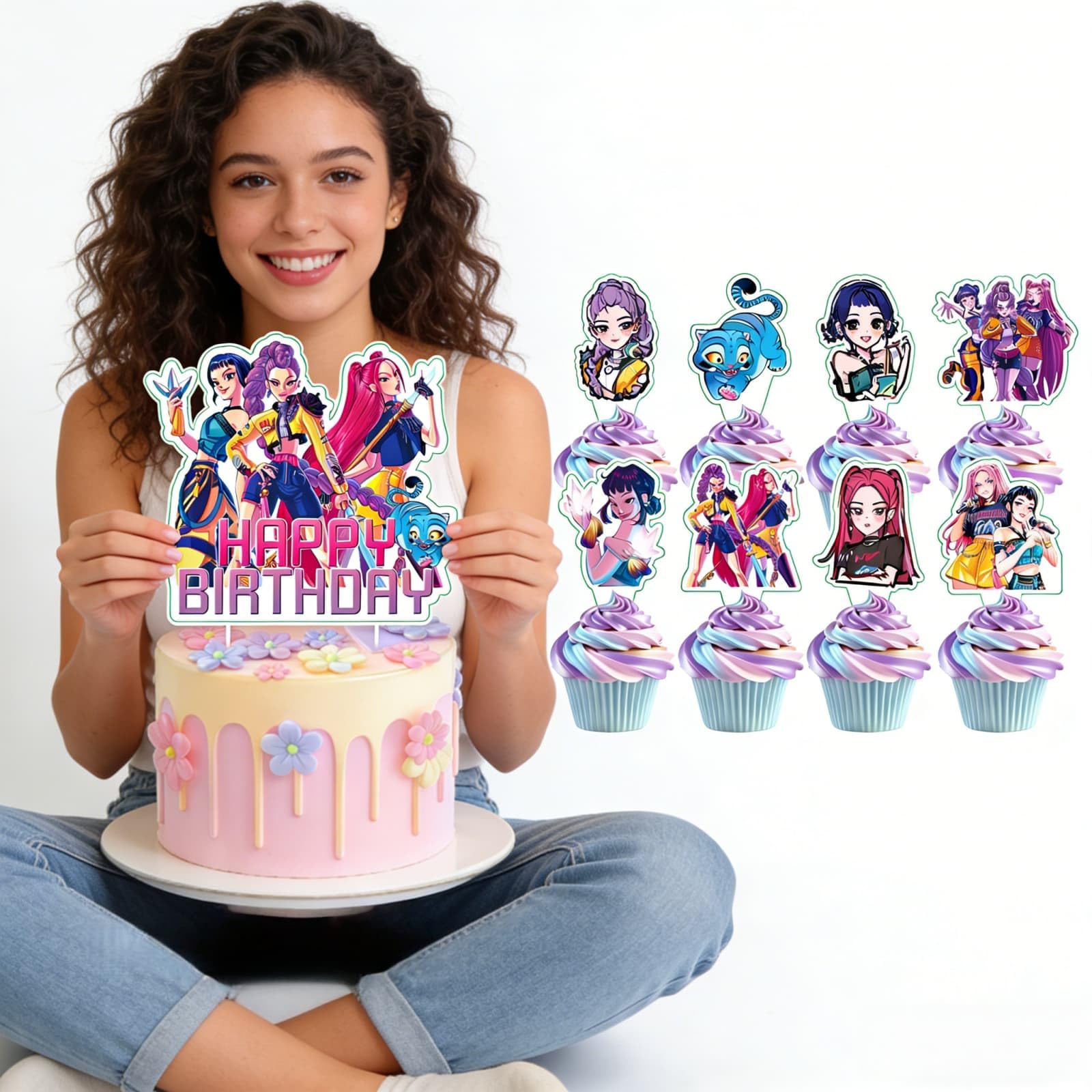 1 Happy Birthday cake topper included