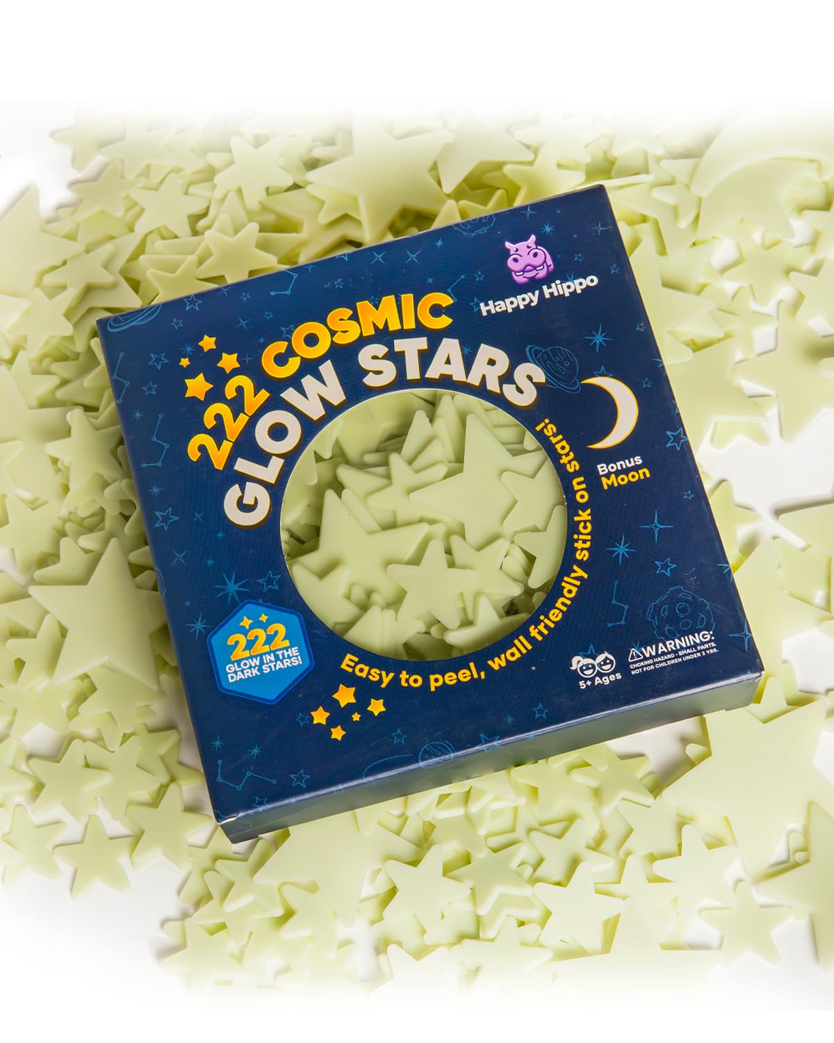 Putty adhesive included for mounting ceiling stars