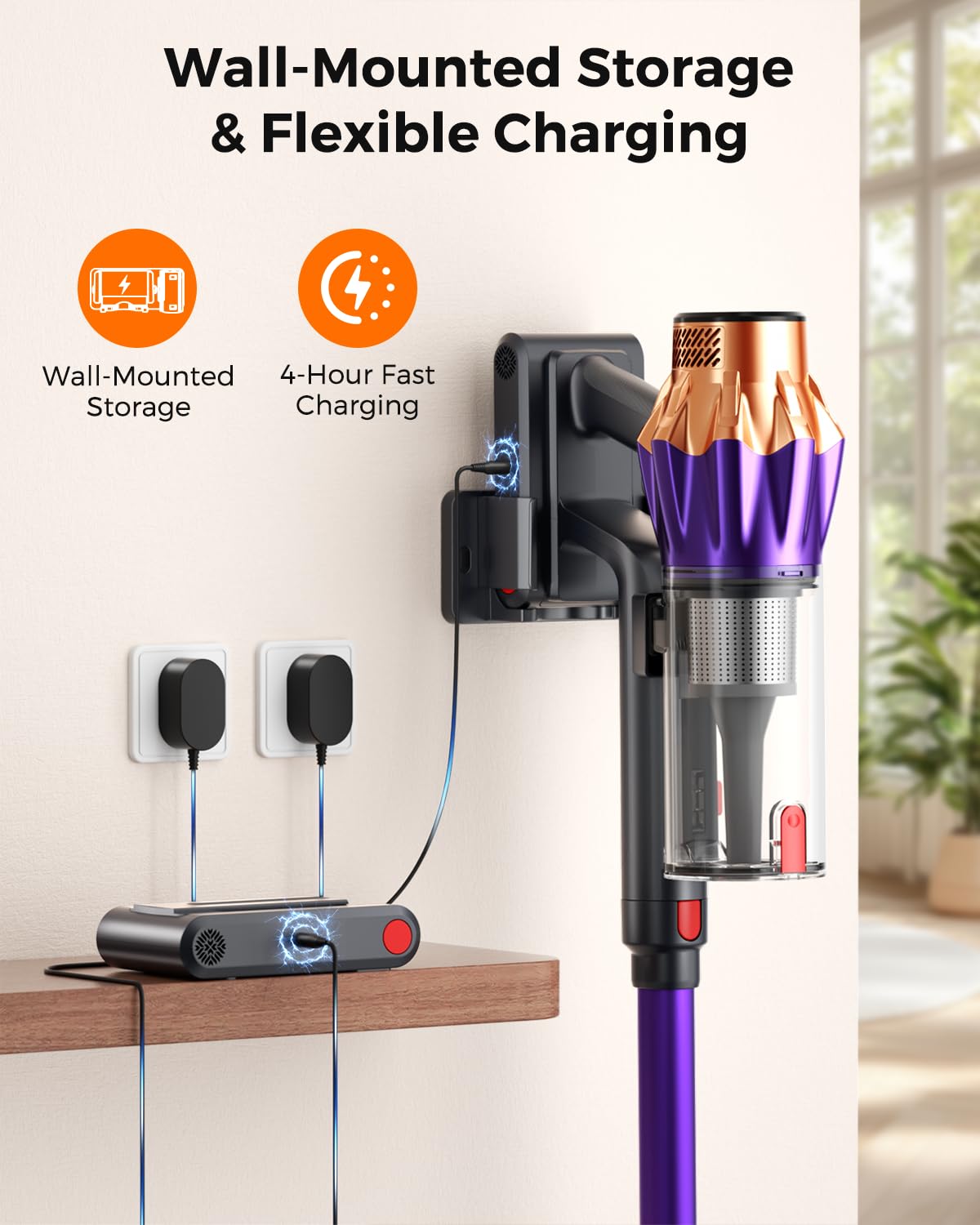 Versatile vacuum for stairs car interiors and upholstery