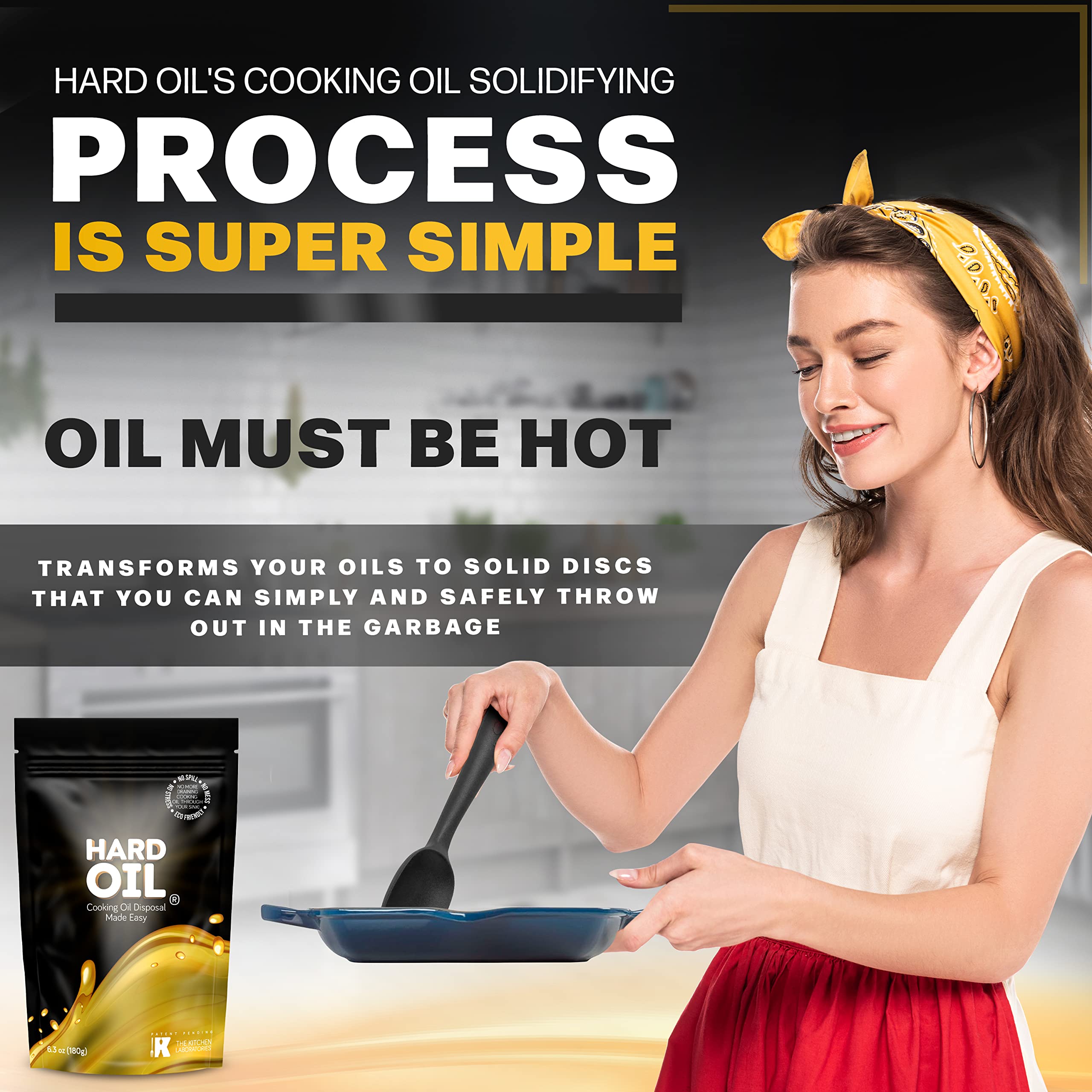 Easy grease disposal with HARD OIL in home kitchen