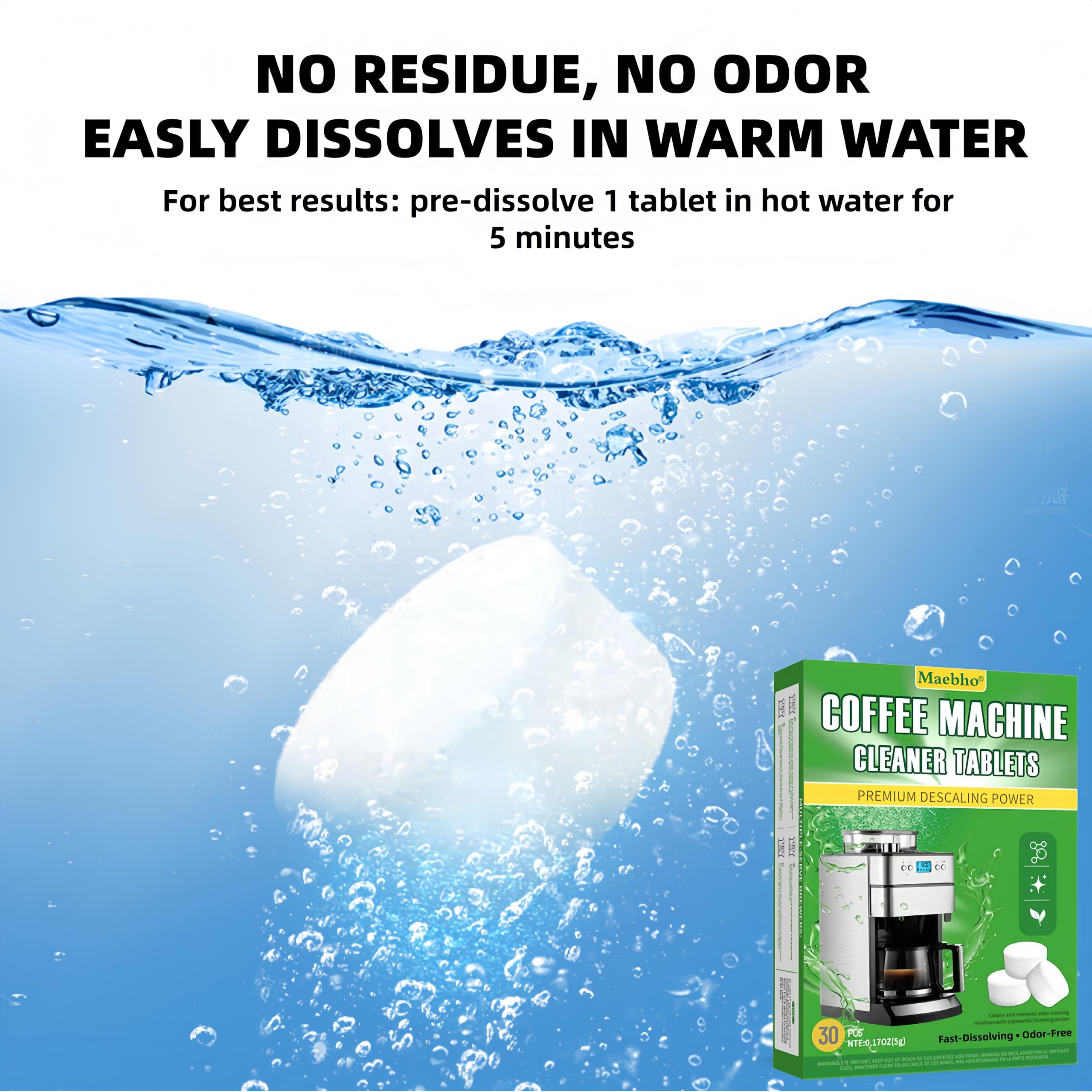 hard water descaling tablets for coffee makers limescale removal