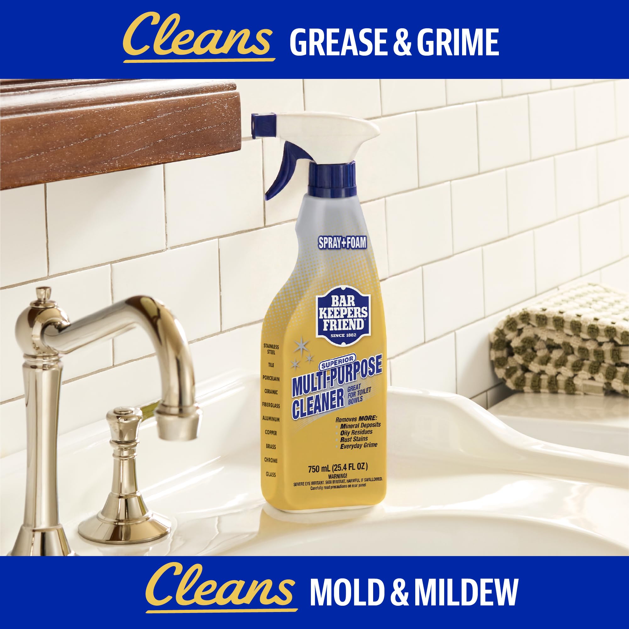 Hard water stain remover capability demonstration