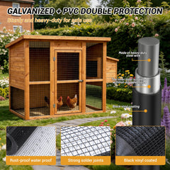 Dual layer galvanized and PVC coated hardware cloth