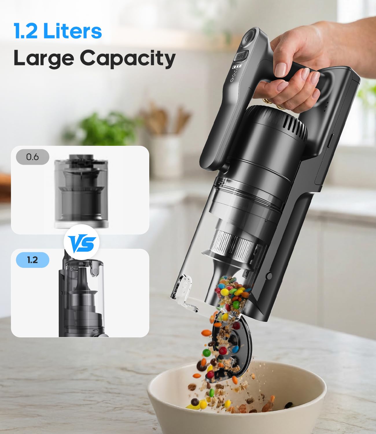 Ideal for pet hair on hardwood floors and carpet