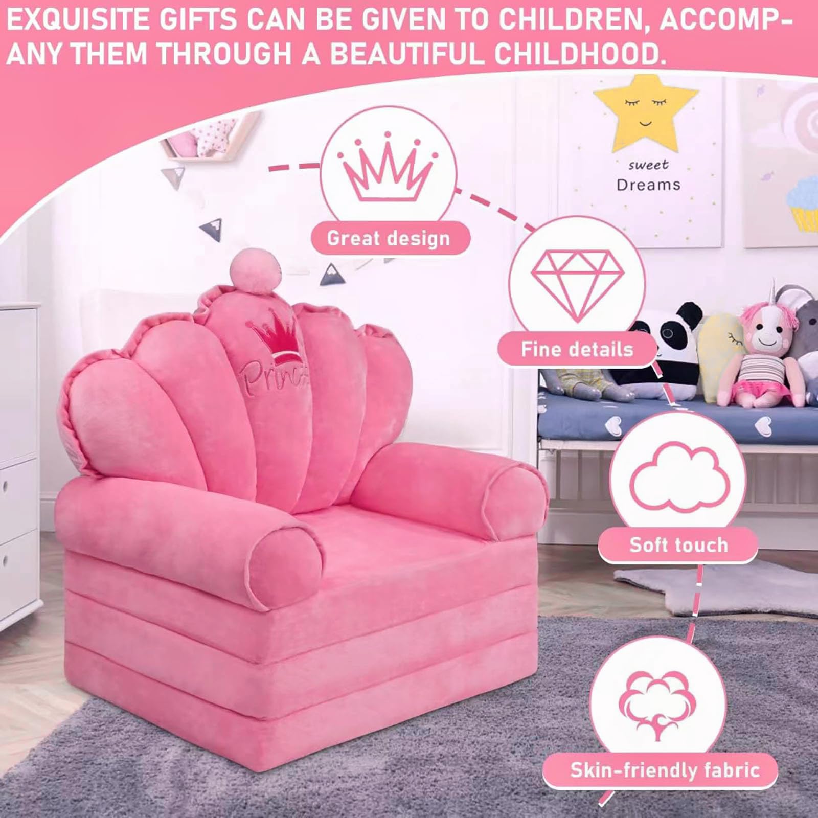 lightweight toddler sofa weighs about 5 lb