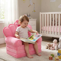 toddler chair folds out to sofa with pink princess theme