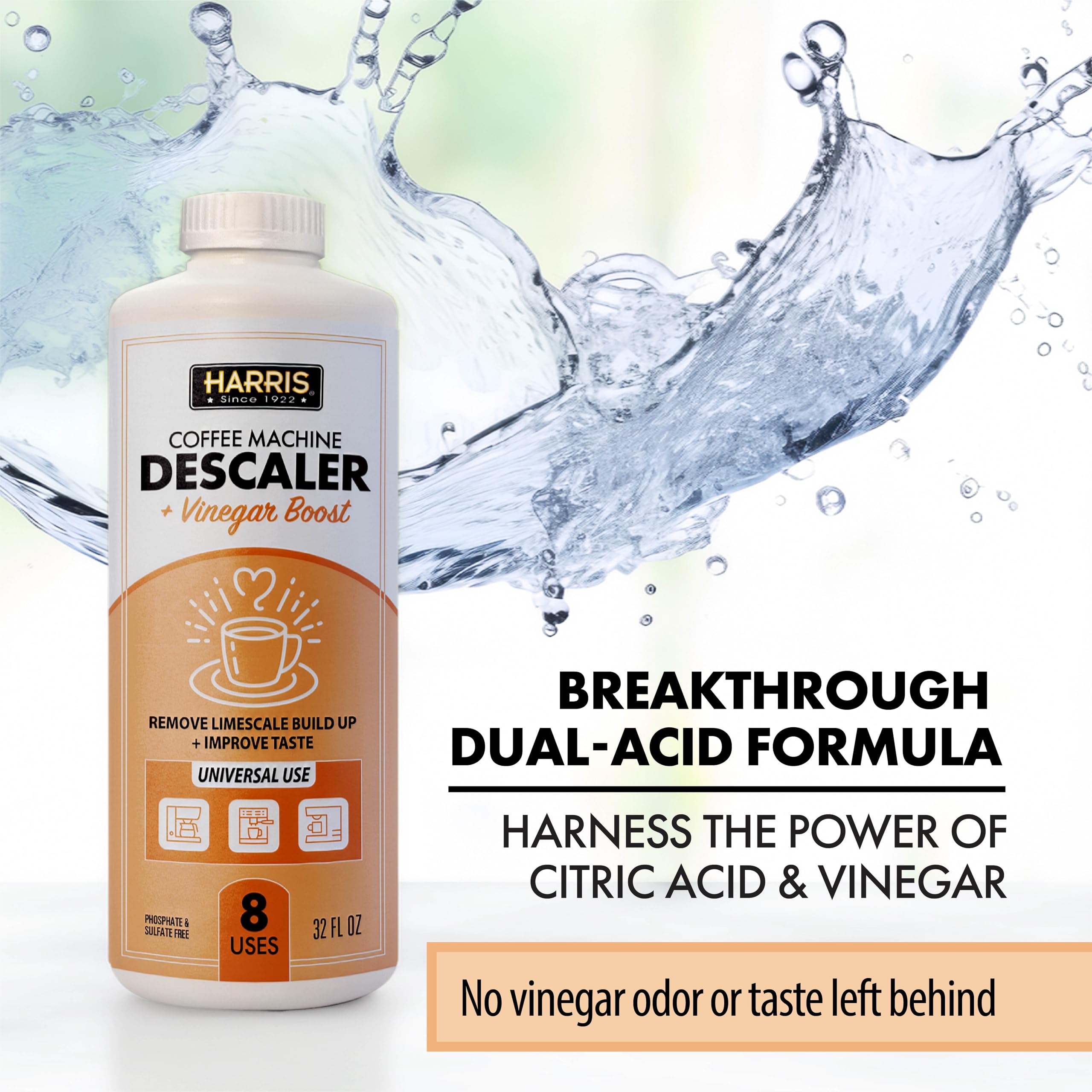 32 fl oz descaler bottle compatible with multiple brands