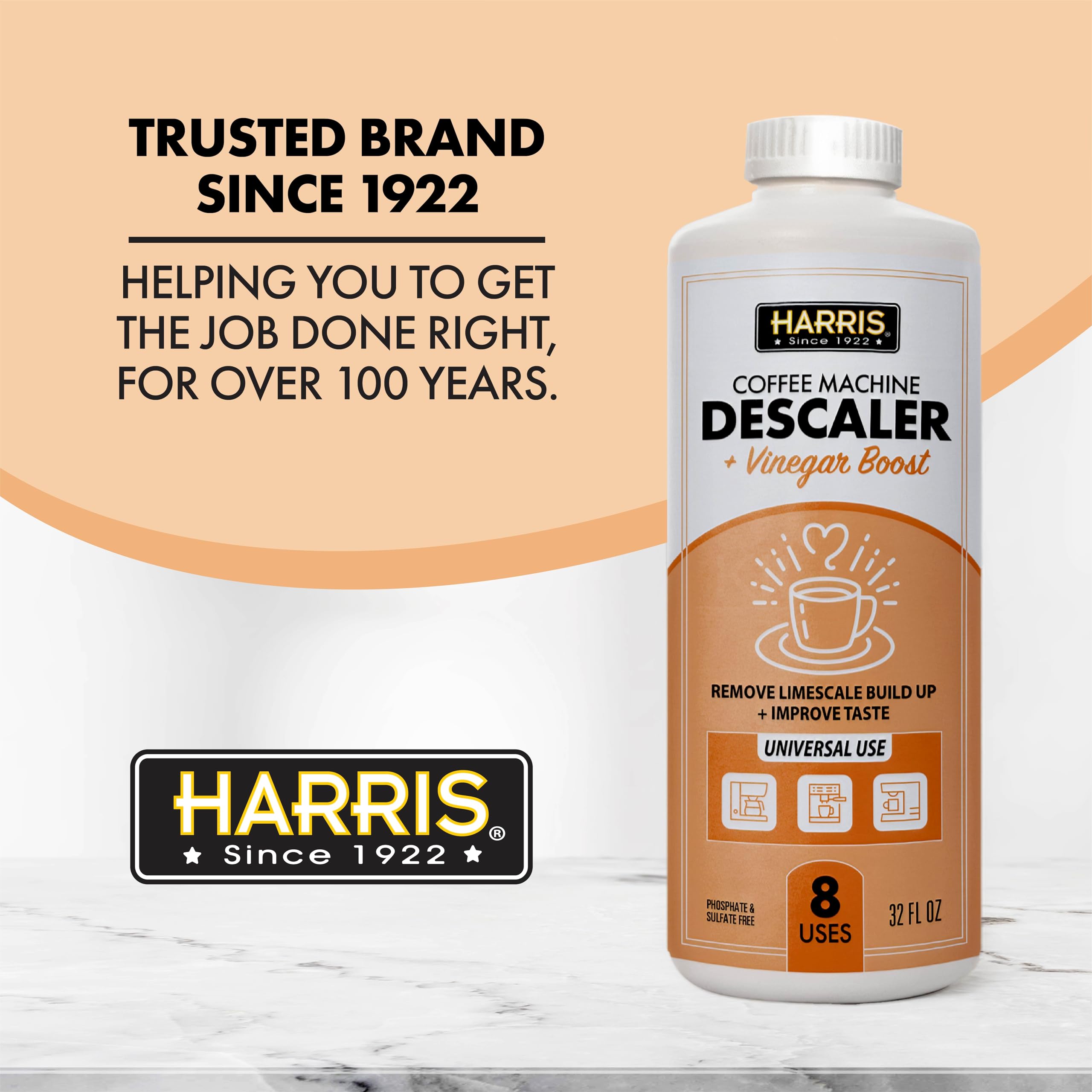 Safe home descaler for limescale remover of espresso makers