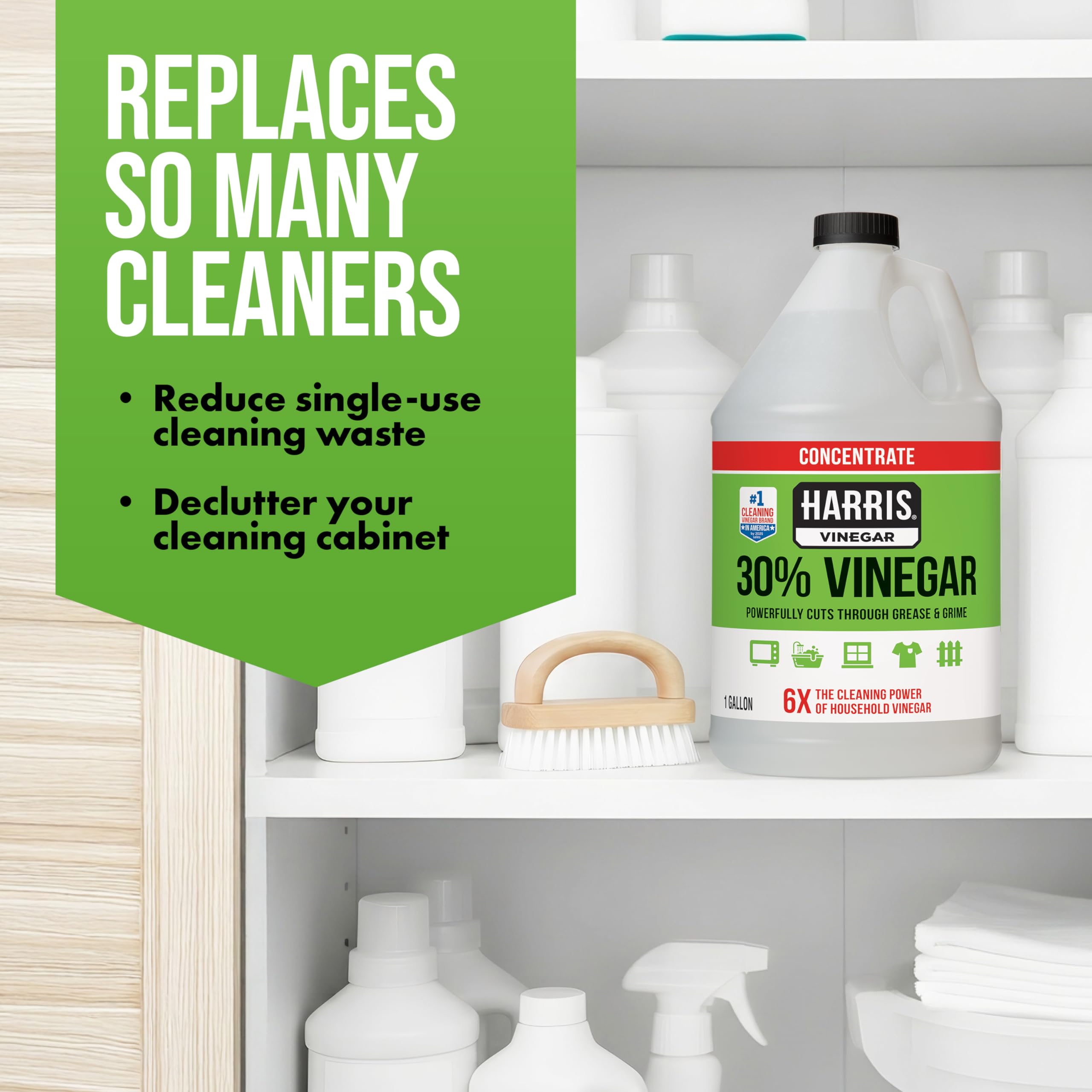 HARRIS vinegar cleaner for kitchens and bathrooms packaging