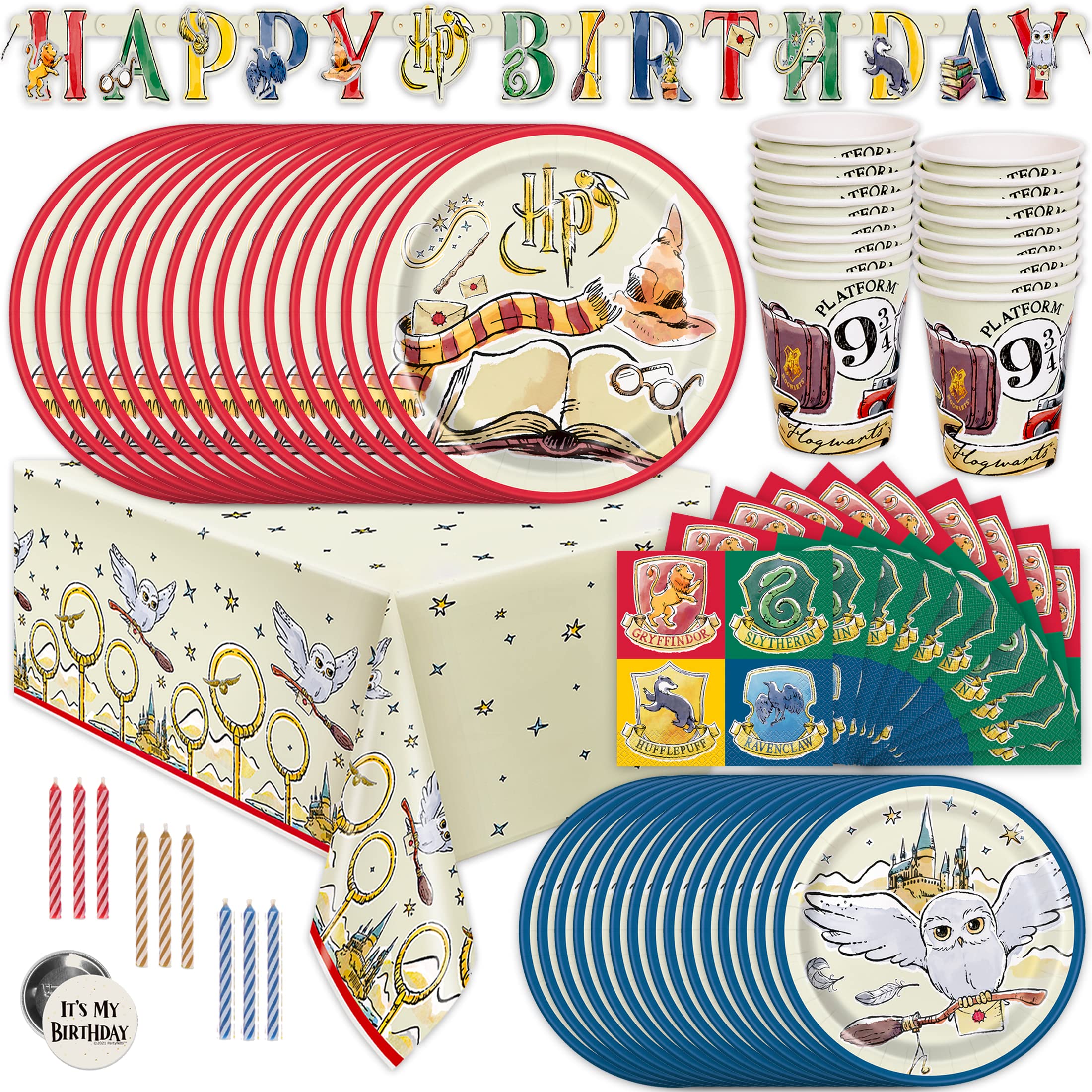 Harry Potter birthday decorations banner and tablecloth kit
