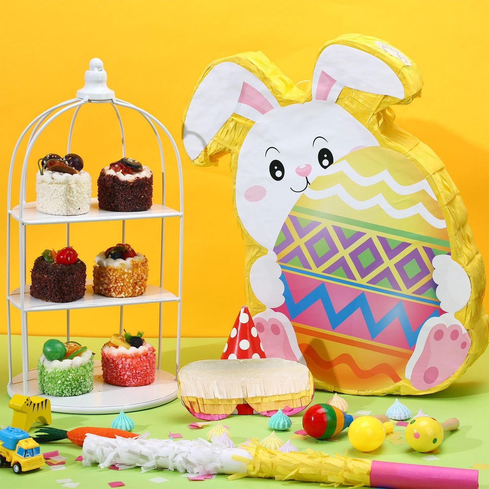 Pinata size 16.2 x 13.4 x 3.2 inches shown for Easter party