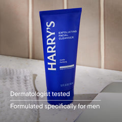 Harry's Exfoliating Face Wash for Men packaging label