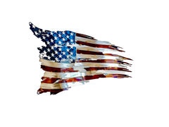 Hartcrafters 24 inch metal American flag torched for rugged look