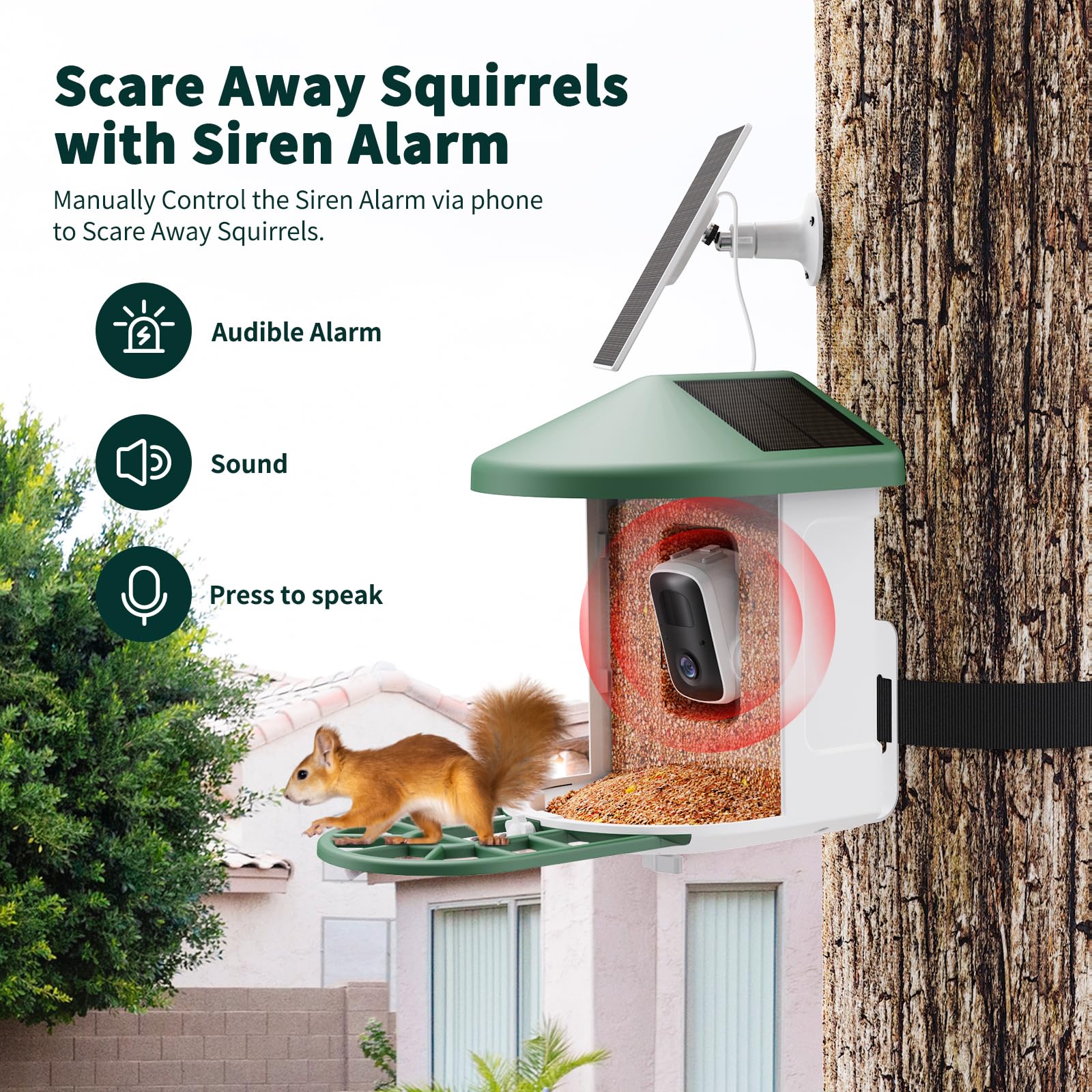 Green HARYMOR bird watcher camera with app sharing