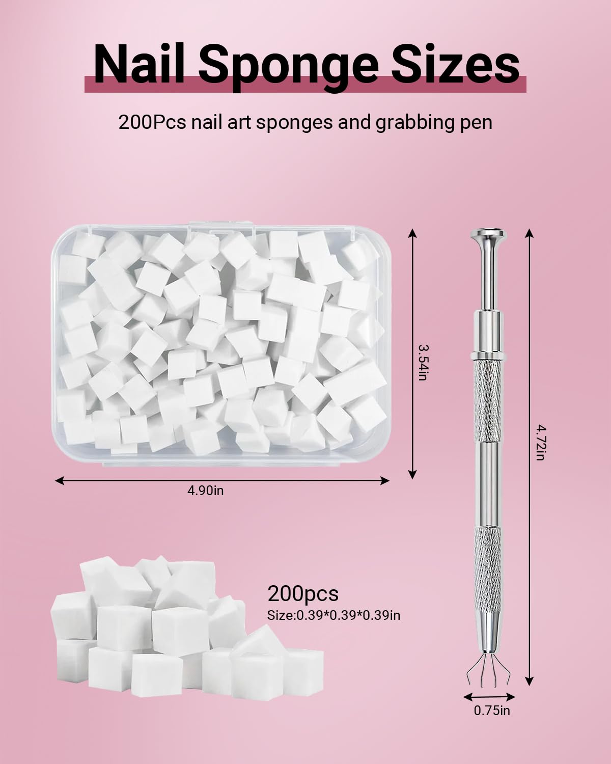Ombre nail sponges conforming to nail curve for smooth gradients