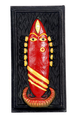 Hast Shilp Maa Linga Bhairavi clay art on wooden base
