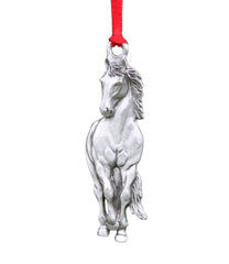 Hastings Pewter horse ornament front view