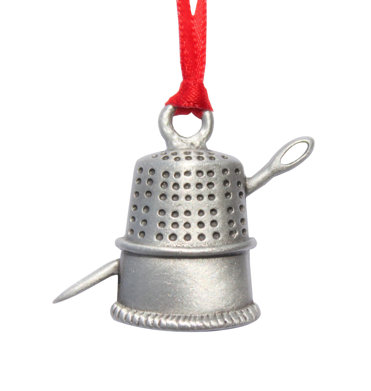 Hastings Pewter Company lead free pewter needle and thimble ornament product image