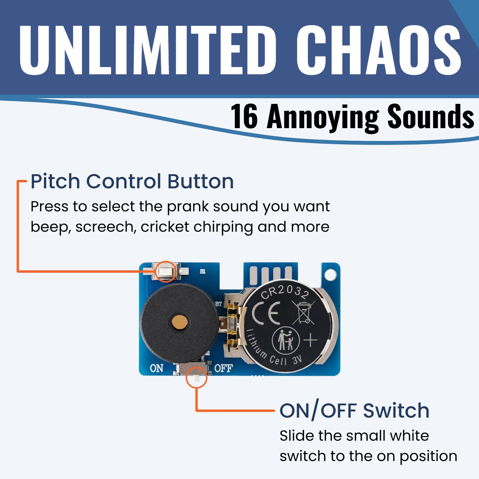Hidden prank device Hasviey cricket noise maker for adults